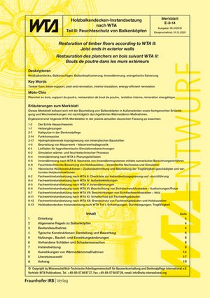 ©WTA für Bauwerkserhaltung und Denkmalpflege e.V.